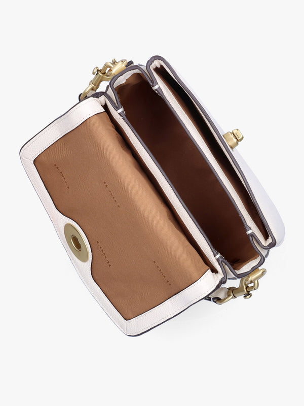 Cassie 19 Chalk Leather Cross-Body Bag