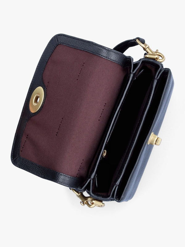 Cassie 19 Black Leather Cross-Body Bag