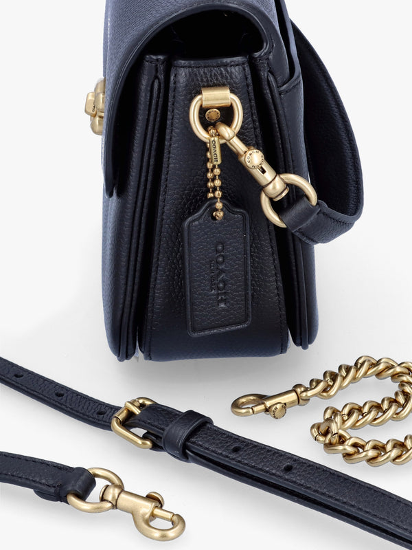 Cassie 19 Black Leather Cross-Body Bag