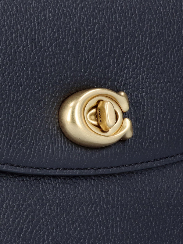Cassie 19 Black Leather Cross-Body Bag