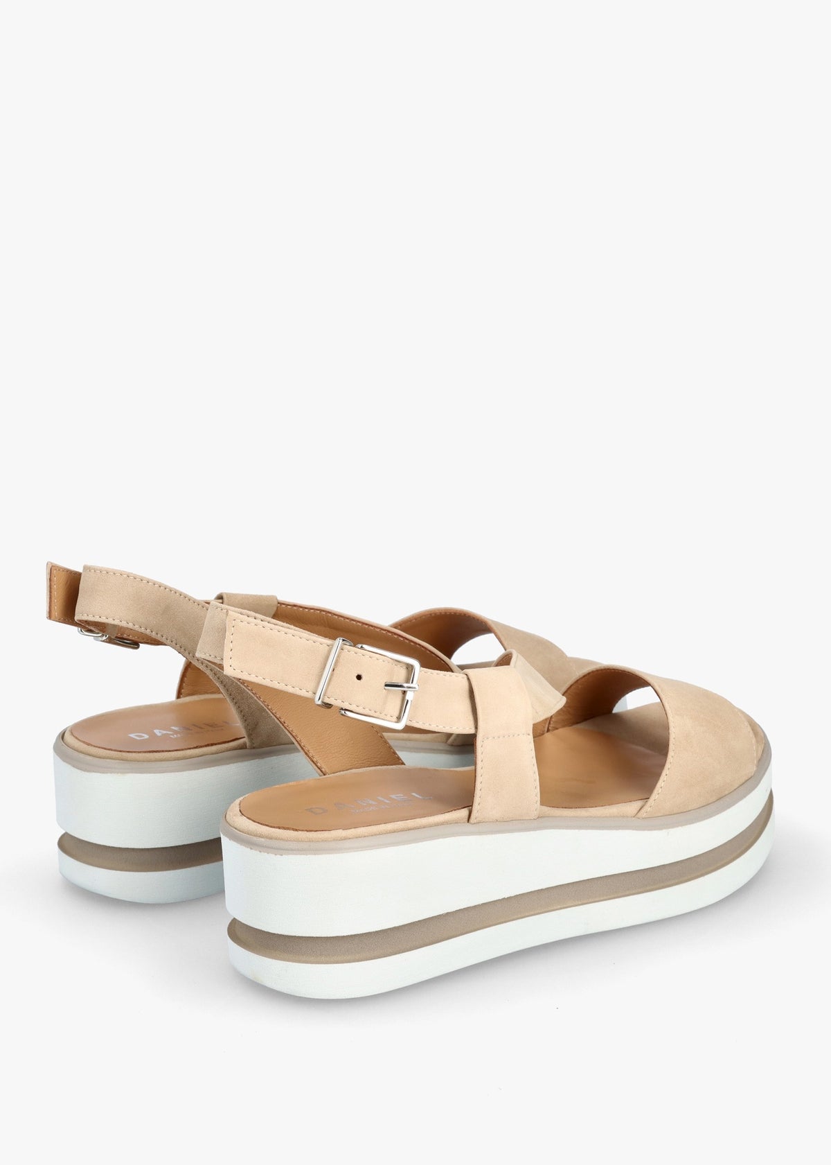 Suckle Beige Suede Flatform Sandals