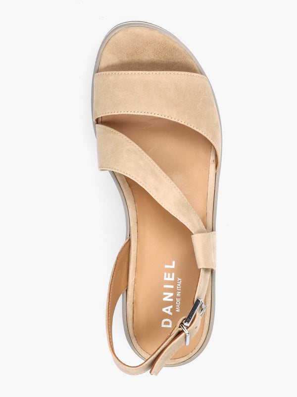 Suckle Beige Suede Flatform Sandals