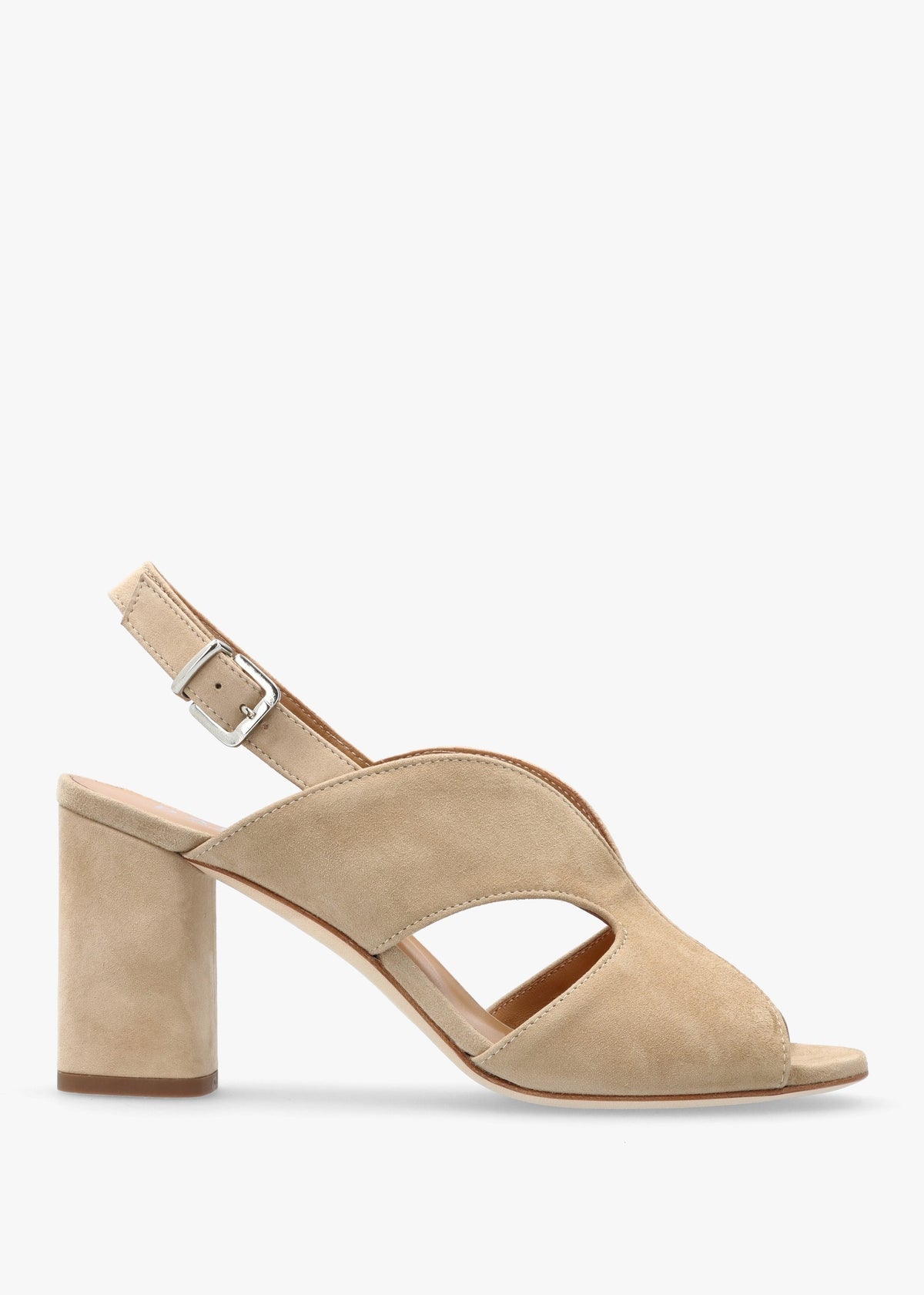 Sida Suede Block Heel Sling Back Sandals