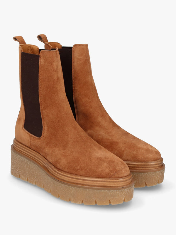 Alpine Taupe Tan Suede Tall Chelsea Boots