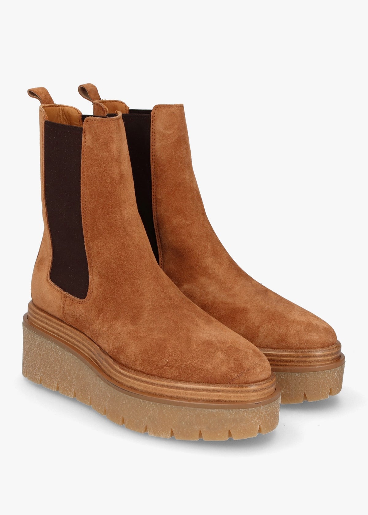 Alpine Taupe Tan Suede Tall Chelsea Boots
