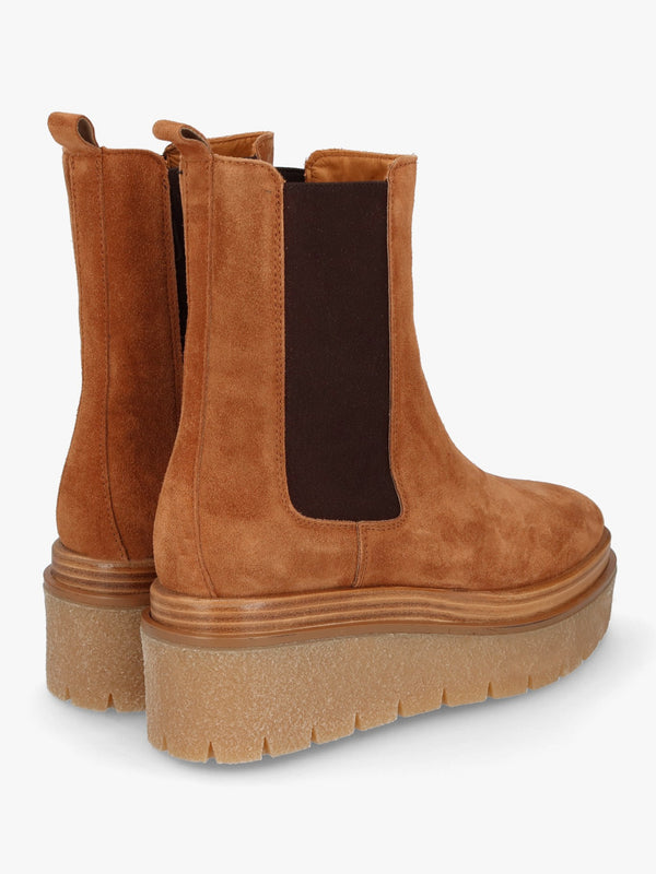 Alpine Taupe Tan Suede Tall Chelsea Boots