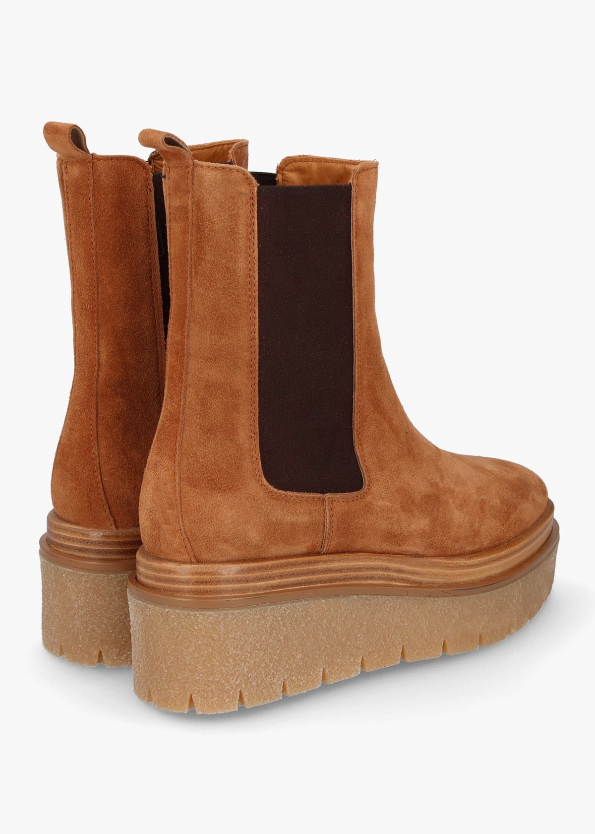 Alpine Taupe Tan Suede Tall Chelsea Boots