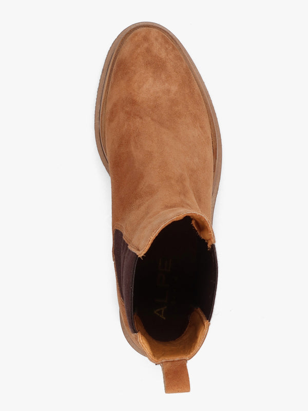 Alpine Taupe Tan Suede Tall Chelsea Boots
