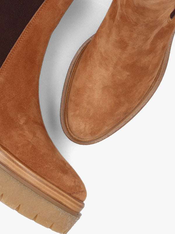 Alpine Taupe Tan Suede Tall Chelsea Boots