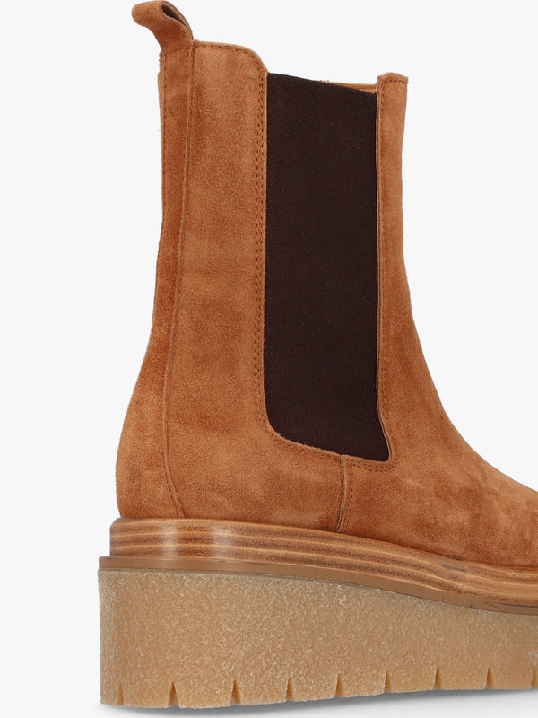 Alpine Taupe Tan Suede Tall Chelsea Boots