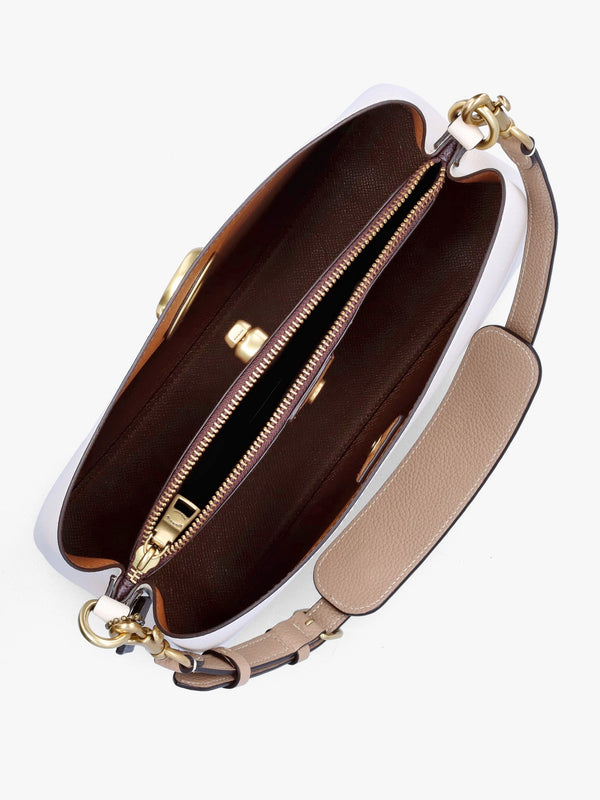 Willow Chalk Multi Leather Colourblock Shoulder Bag