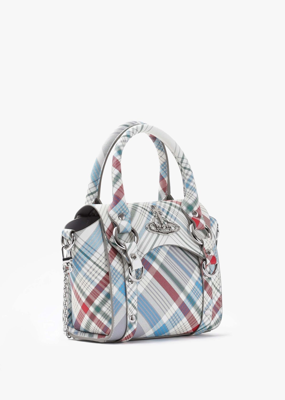 Betty Mini Madras Check Leather Tote Bag
