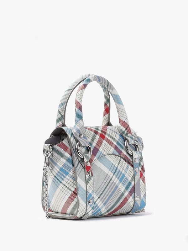 Betty Mini Madras Check Leather Tote Bag