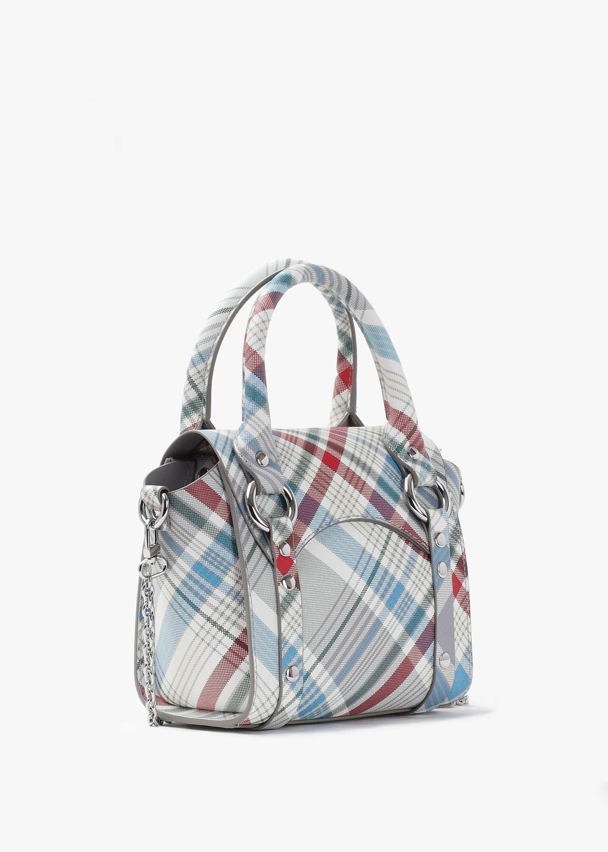 Betty Mini Madras Check Leather Tote Bag