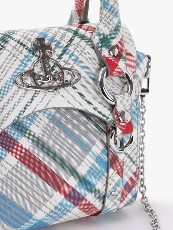 Betty Mini Madras Check Leather Tote Bag