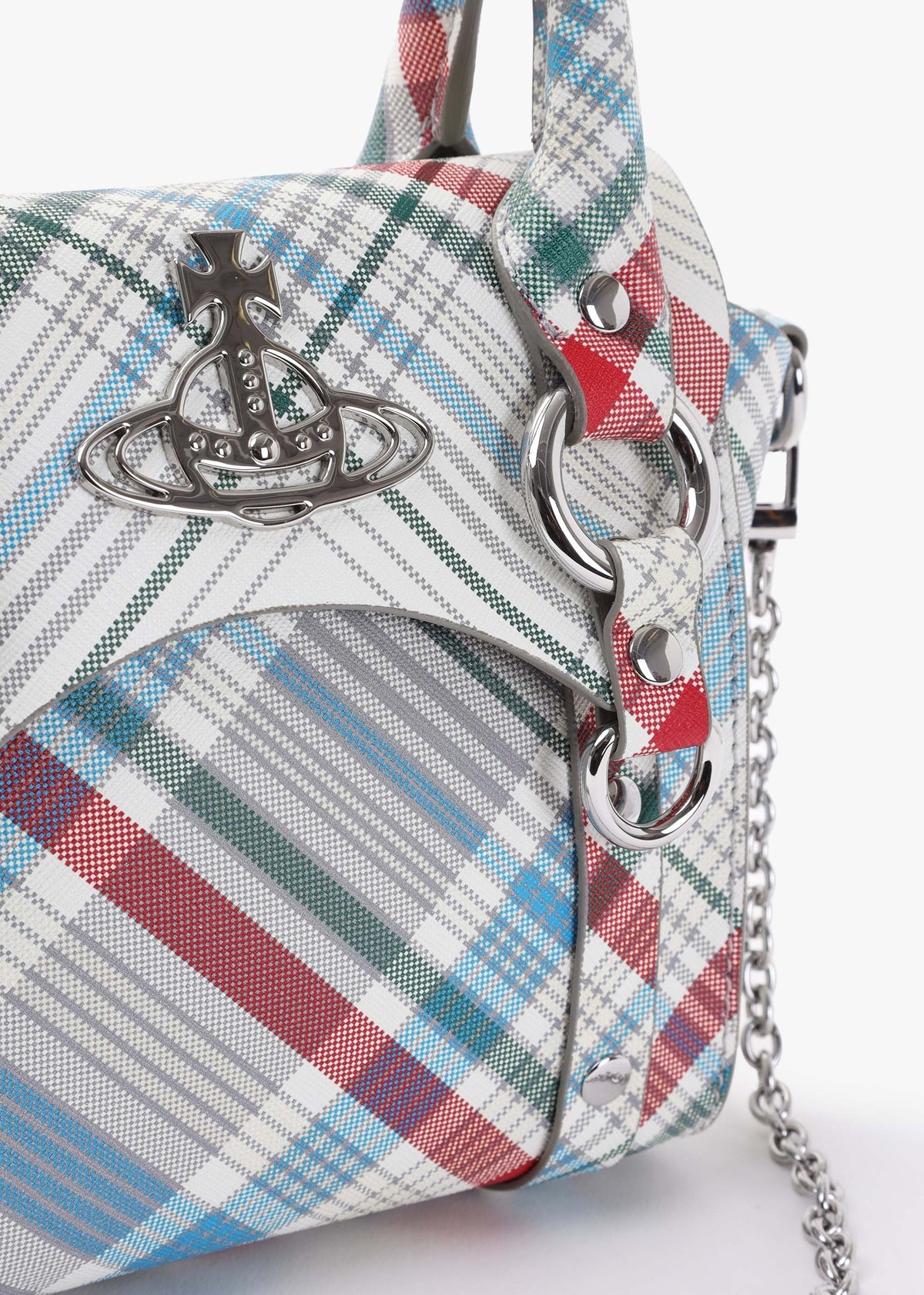 Betty Mini Madras Check Leather Tote Bag