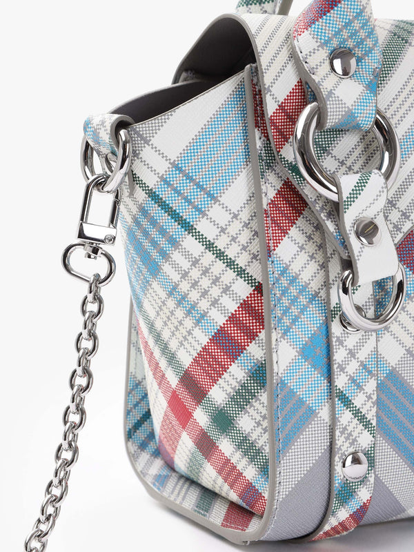 Betty Mini Madras Check Leather Tote Bag