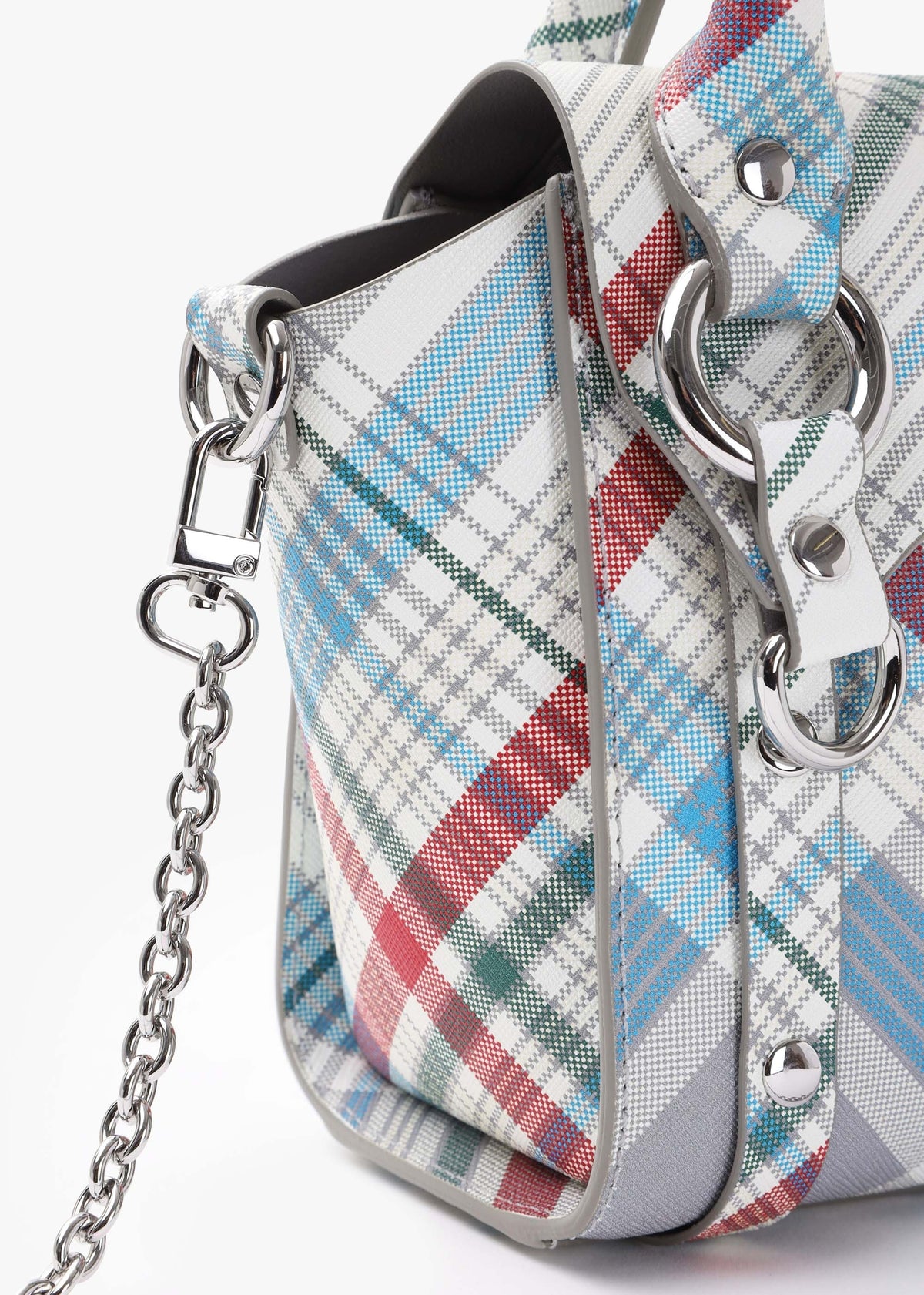 Betty Mini Madras Check Leather Tote Bag
