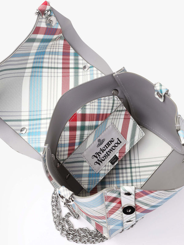 Betty Mini Madras Check Leather Tote Bag