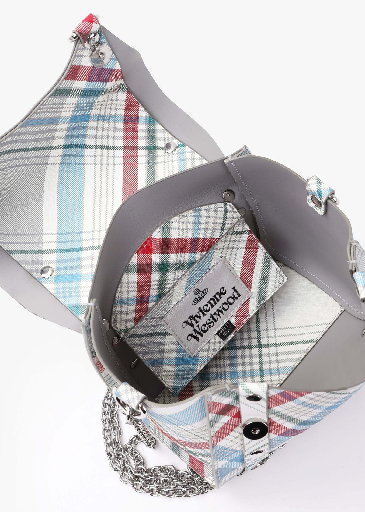 Betty Mini Madras Check Leather Tote Bag