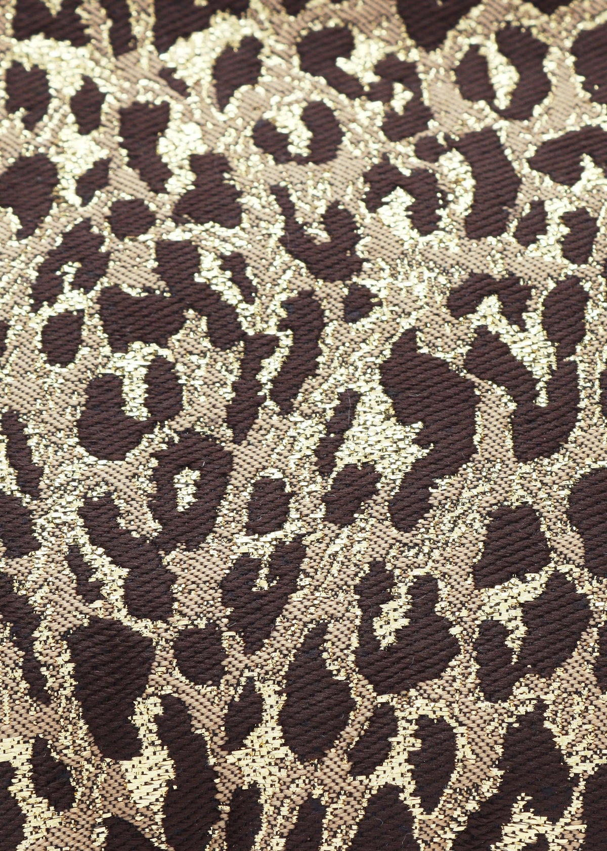 Granny Frame Vegan Brown Leopard Lurex Purse On A Chain