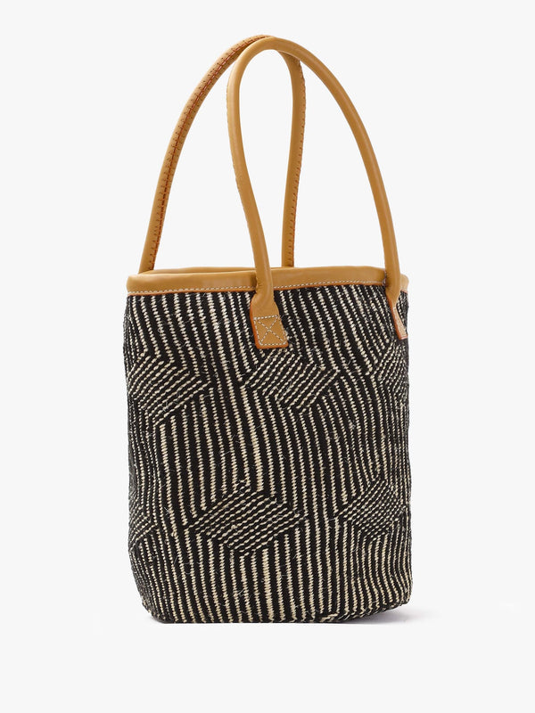 Jane Black & White Sisal Basket Bag