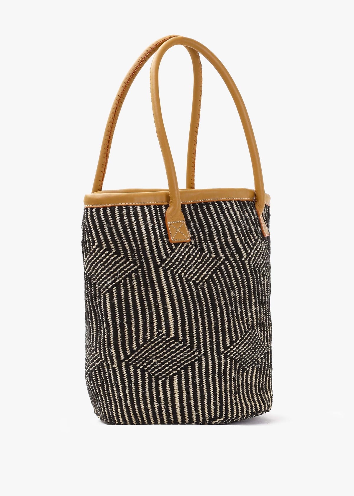 Jane Black & White Sisal Basket Bag