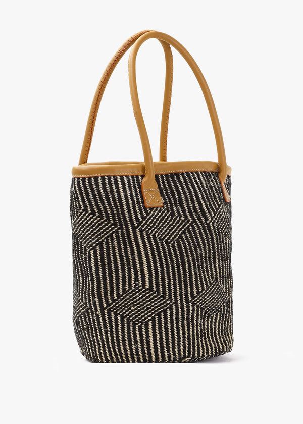 Jane Black & White Sisal Basket Bag