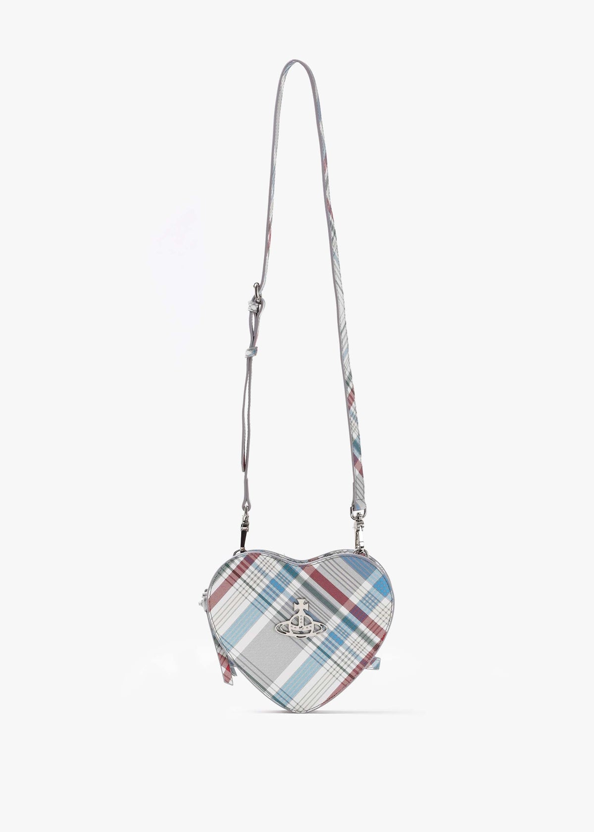 Louise Heart Madras Check Leather Cross-Body Bag