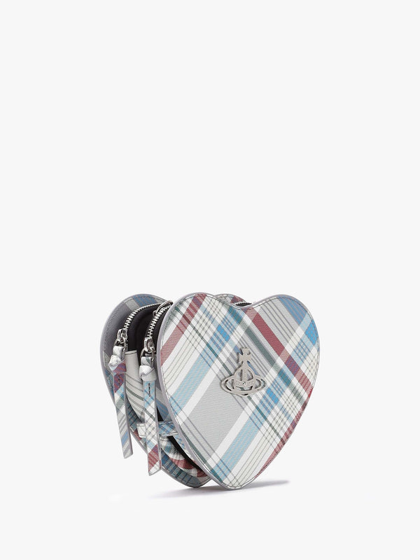 Louise Heart Madras Check Leather Cross-Body Bag