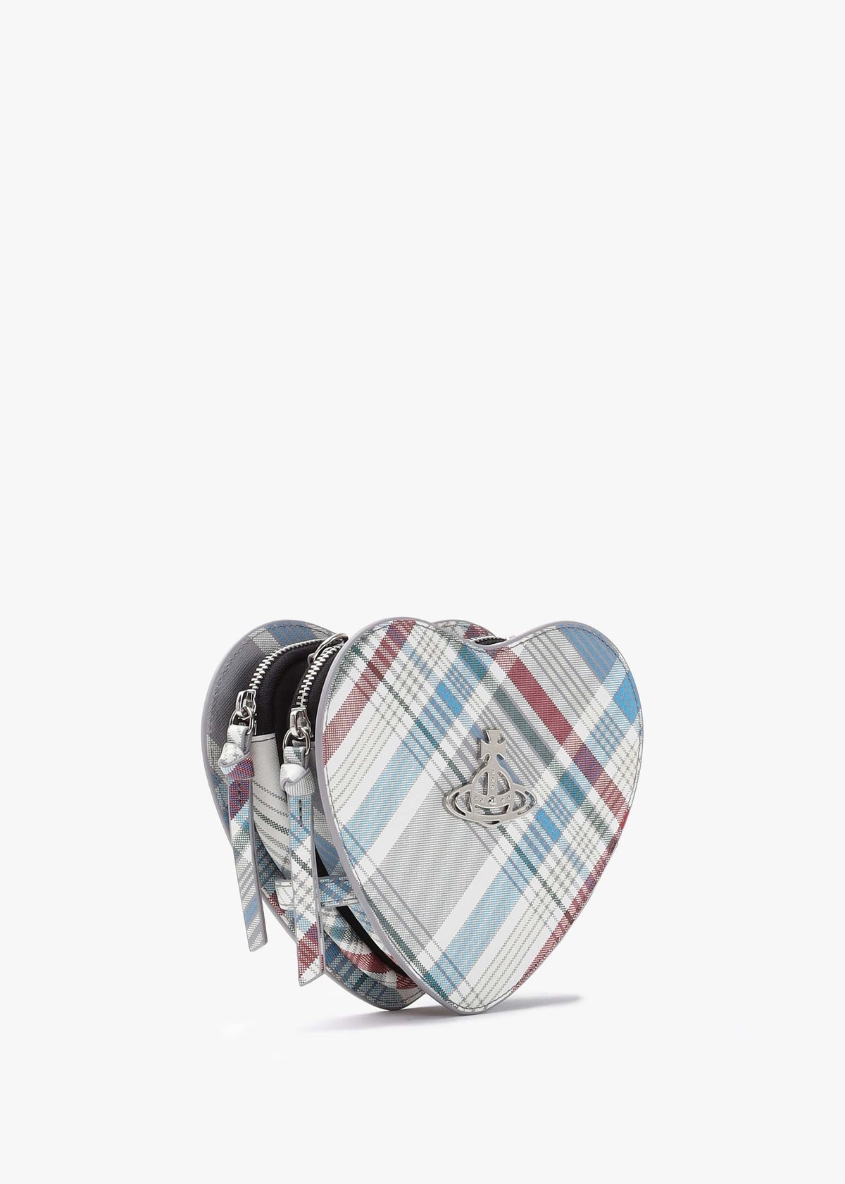 Louise Heart Madras Check Leather Cross-Body Bag