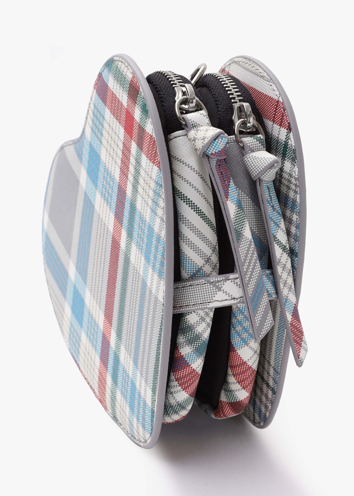 Louise Heart Madras Check Leather Cross-Body Bag