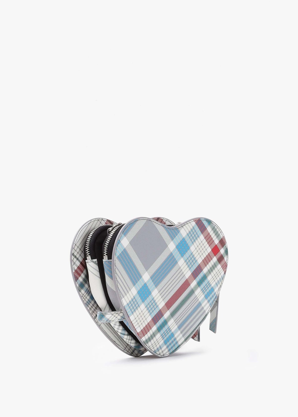Louise Heart Madras Check Leather Cross-Body Bag