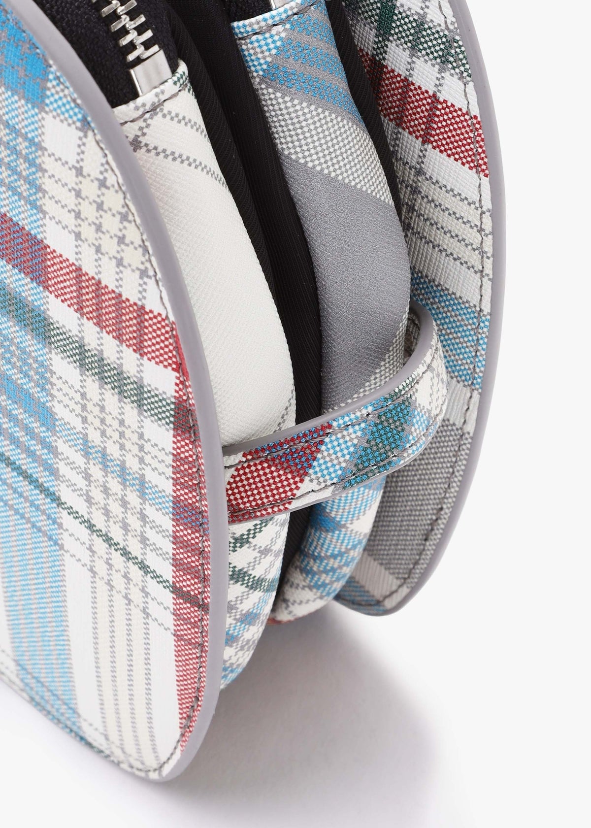 Louise Heart Madras Check Leather Cross-Body Bag