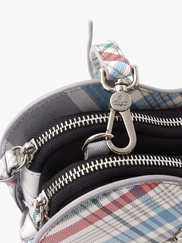 Louise Heart Madras Check Leather Cross-Body Bag