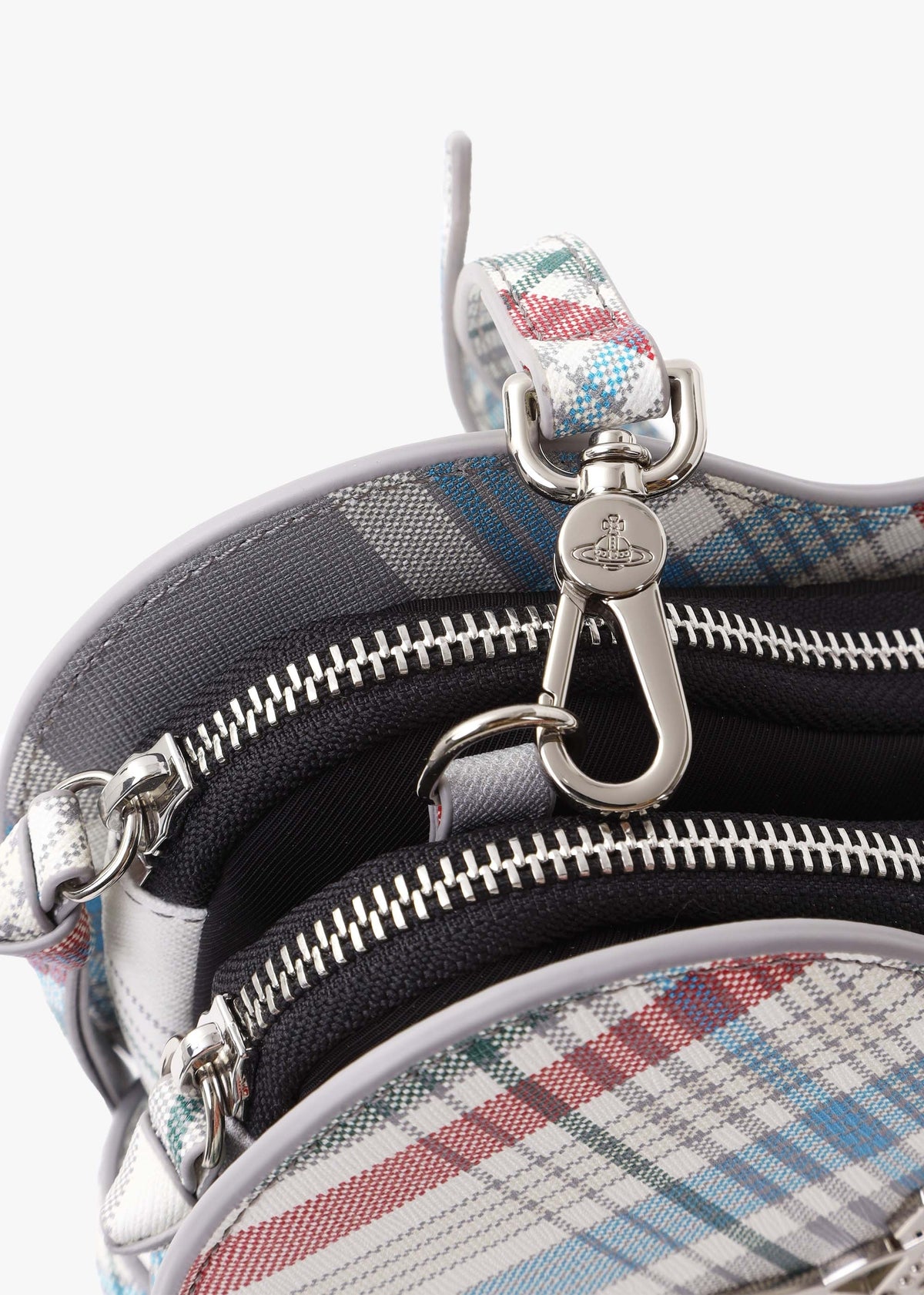 Louise Heart Madras Check Leather Cross-Body Bag