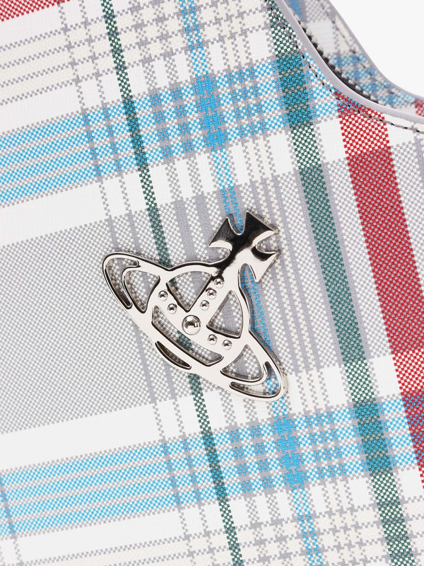 Louise Heart Madras Check Leather Cross-Body Bag