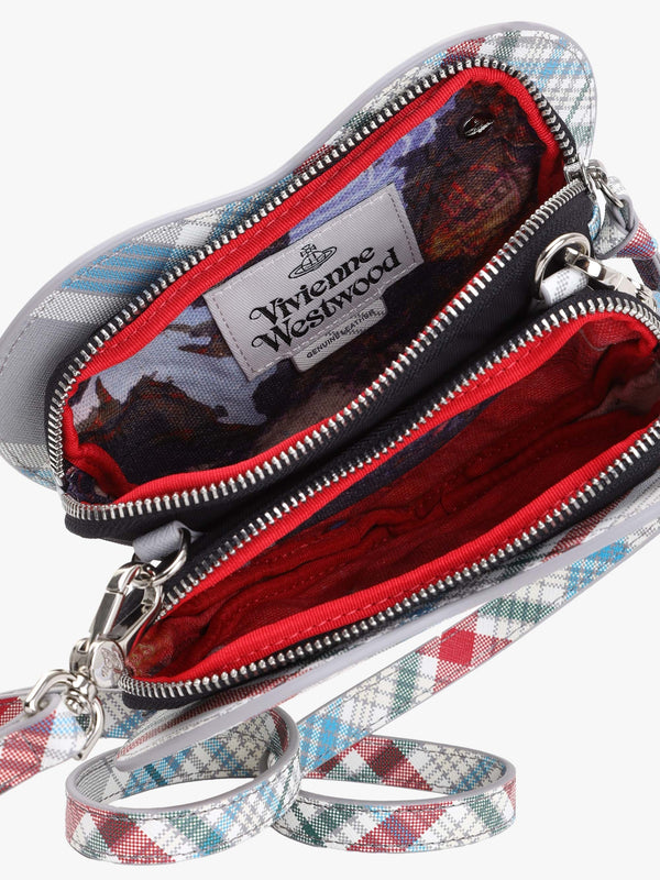 Louise Heart Madras Check Leather Cross-Body Bag