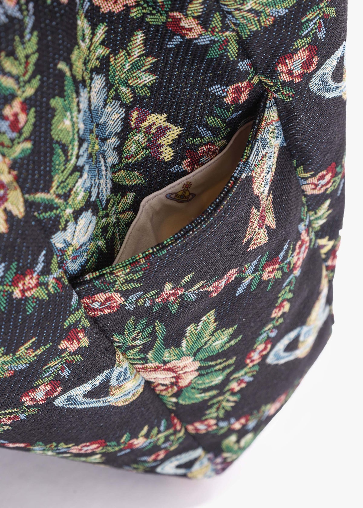 Murray Black Trellis Tapestry Jacquard Tote Bag