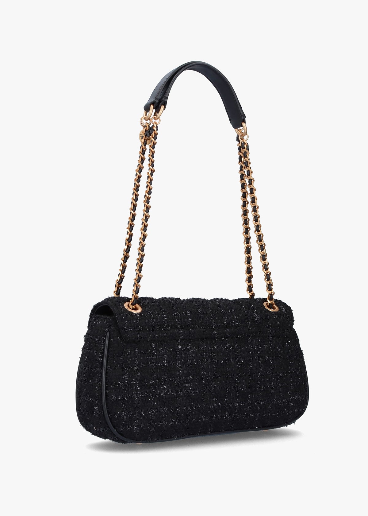 Giully Convertible Black Tweed Cross-Body Bag