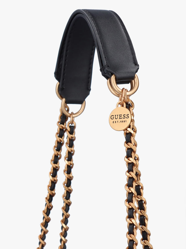 Giully Convertible Black Tweed Cross-Body Bag