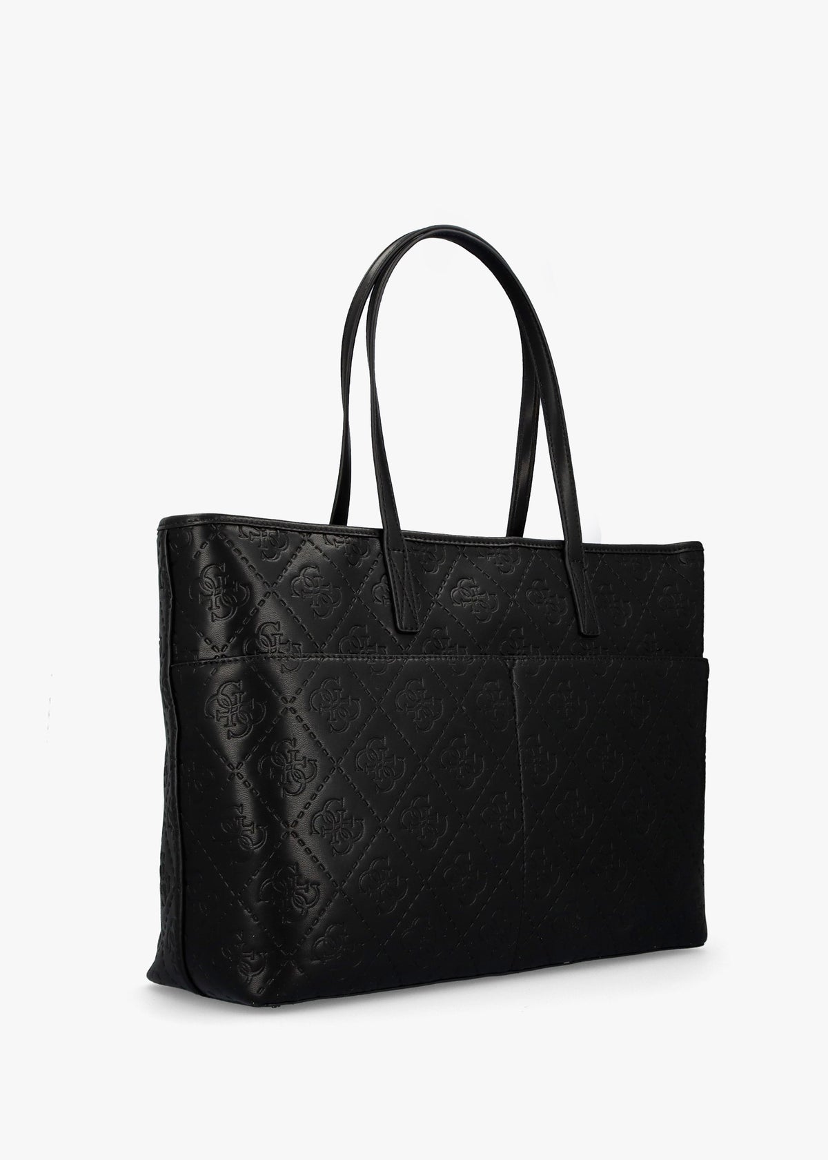 Large Power Play Black Logo Tech Tote Bag