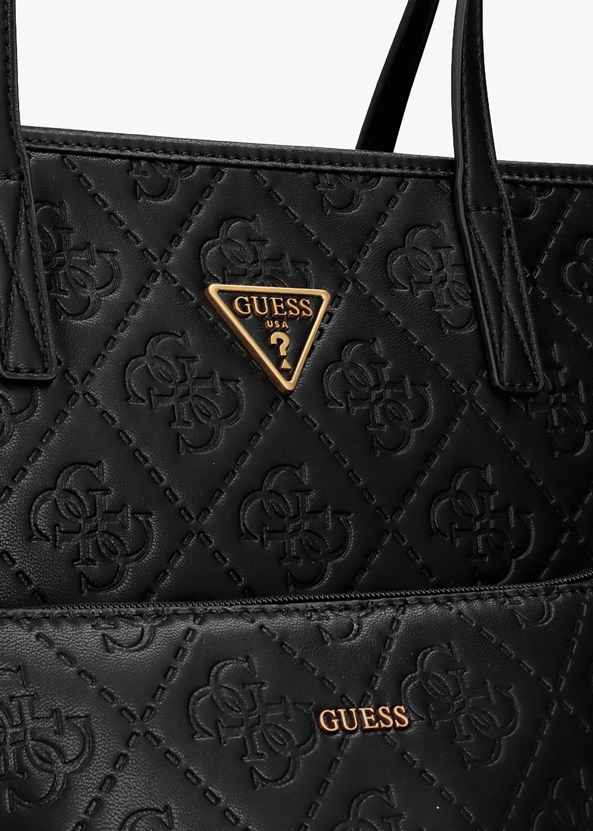Large Power Play Black Logo Tech Tote Bag