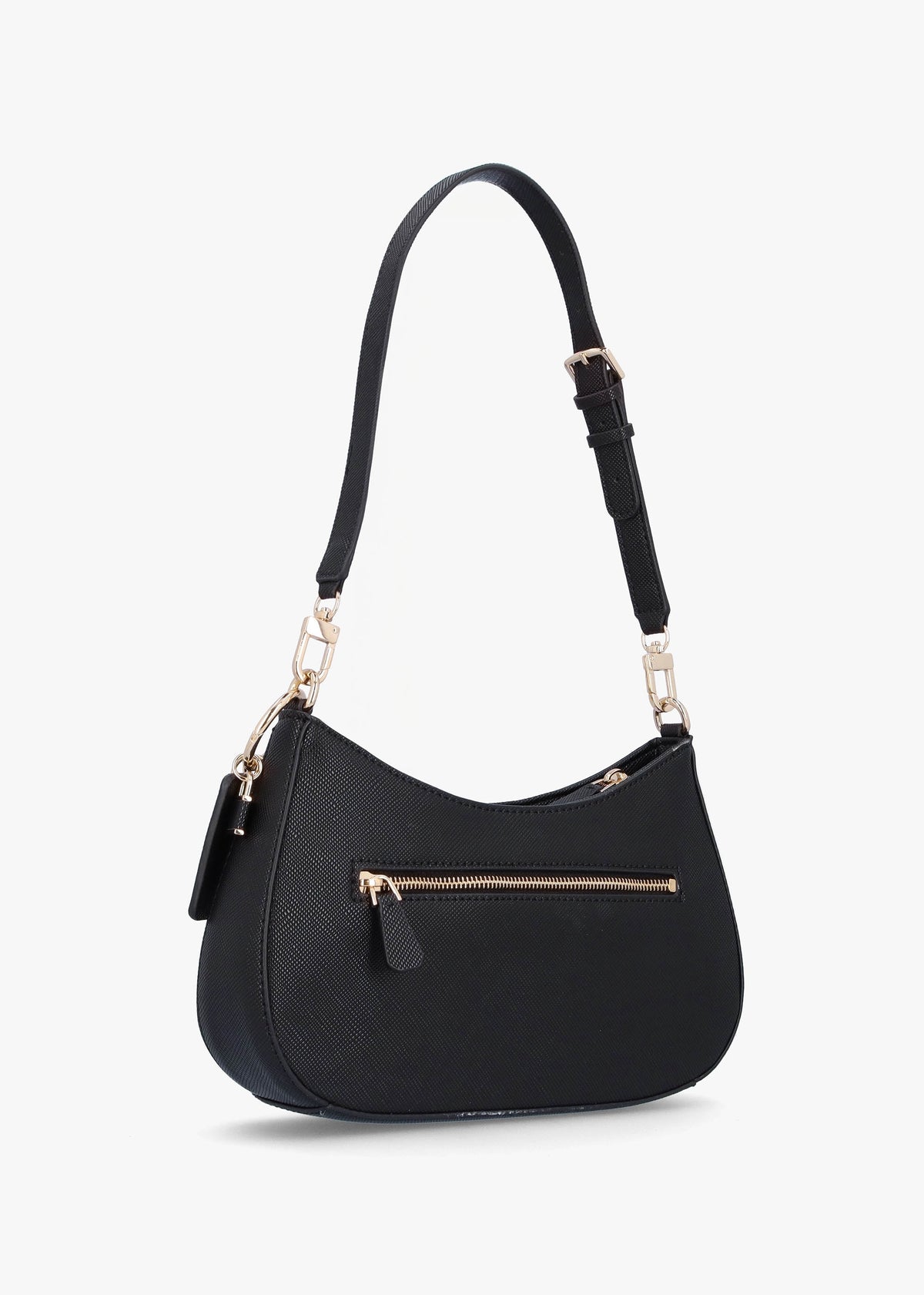 Noelle Top Zip Black Shoulder Bag