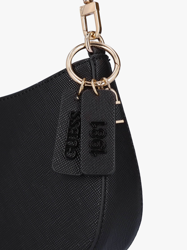 Noelle Top Zip Black Shoulder Bag