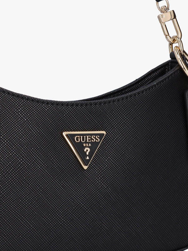 Noelle Top Zip Black Shoulder Bag