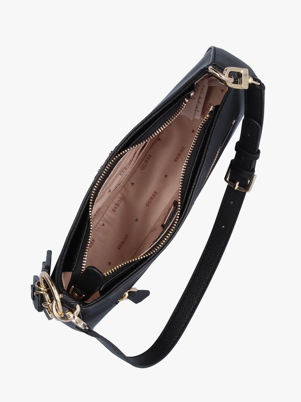 Noelle Top Zip Black Shoulder Bag