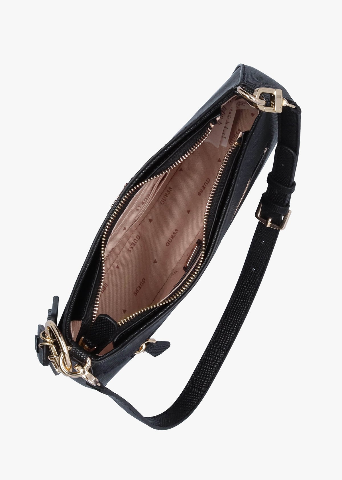 Noelle Top Zip Black Shoulder Bag