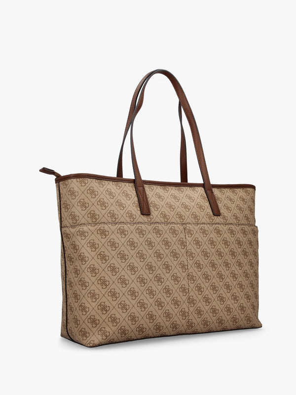 Large Power Play Latte Logo Tech Tote Bag