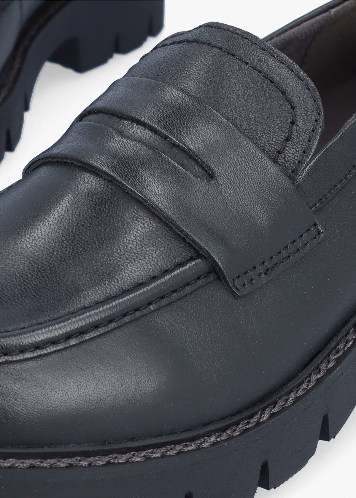 Nevada Black Leather Loafers